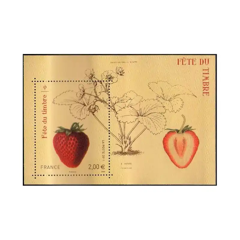 France Feuillet n°4535 Fête du timbre. Fraisier Rubis Livraison Mondiale