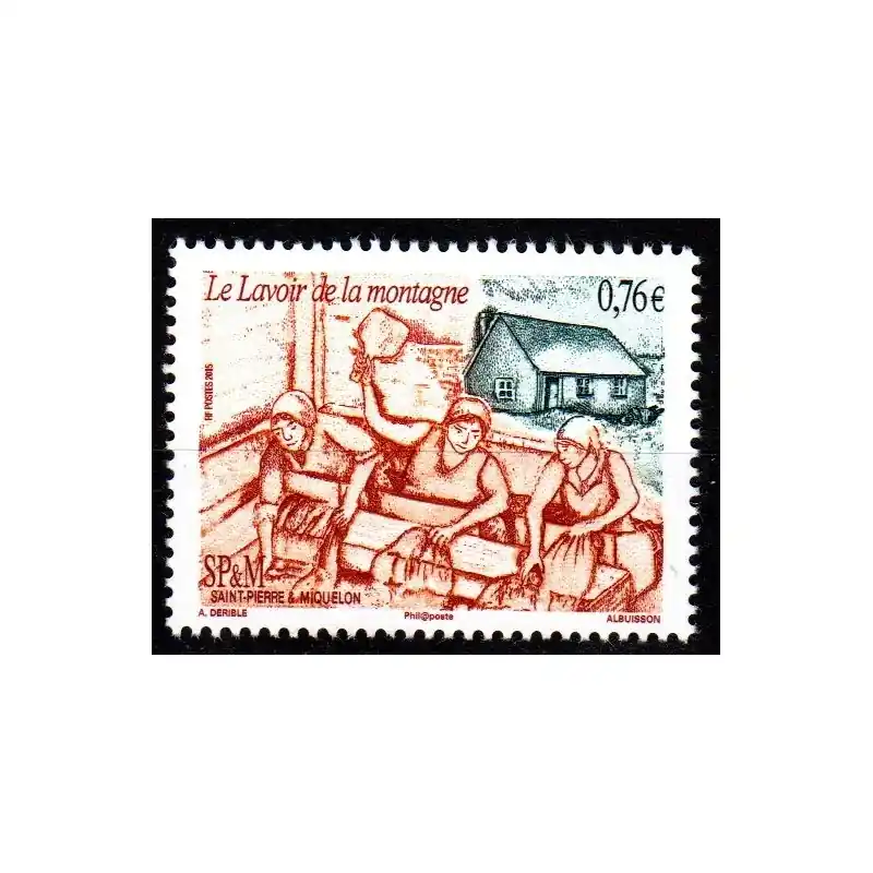 Timbre Saint-Pierre et Miquelon n°1139 Le Lavoir de la montagne Soldes