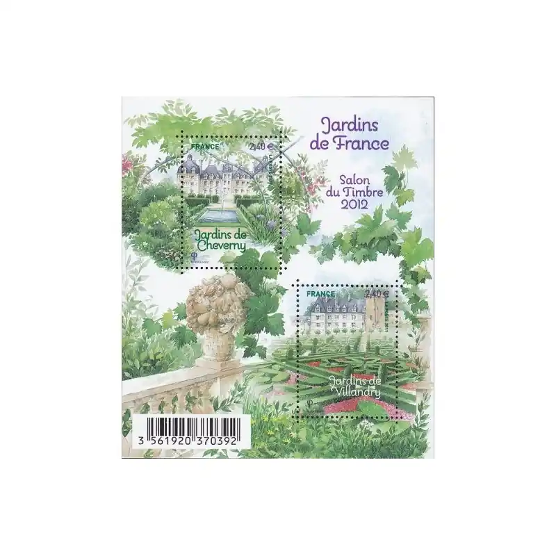 France Feuillet n°4580 Jardins de France. Les jardins de Cheverny et de Villandry Livraison Mondiale
