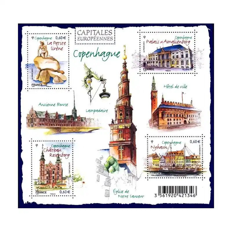 Haute Qualité France Feuillet n°4637 Capitales européennes. Copenhague (Danemark)