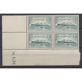 Fait Main Timbre de collection France - 0300 Coin Dat (1936)