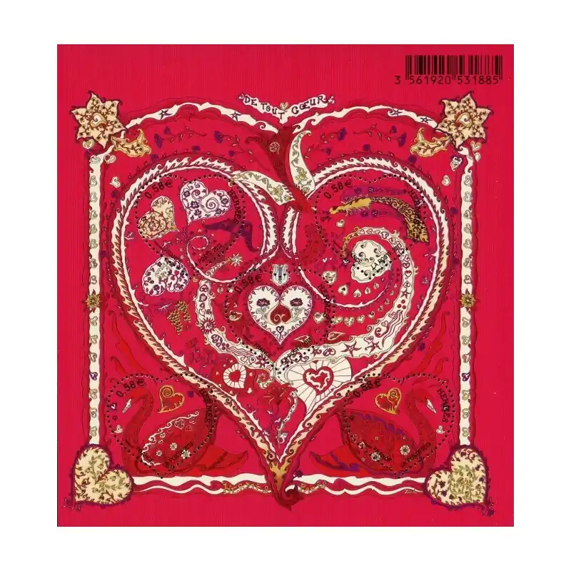 Livraison Express France Feuillet n°4717 Saint-Valentin. "De tout coeur", Hermès