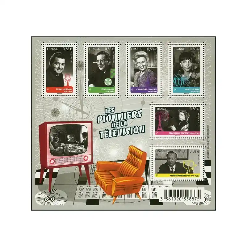 France Feuillet n°4811 Les pionniers de la télévision Promotion Saisonnière