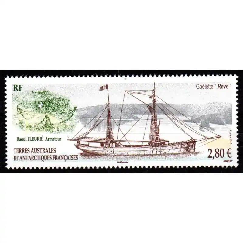 Timbre TAAF n°764 Goélette "Le Rêve" Promotion