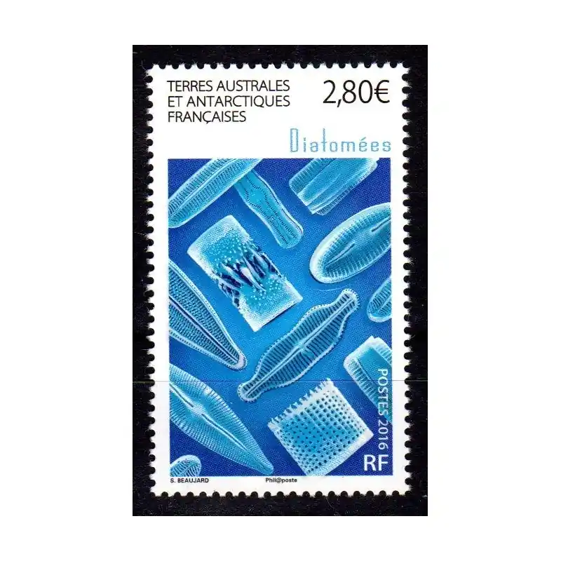 Fait Main Timbre TAAF n°768 Les diatomées