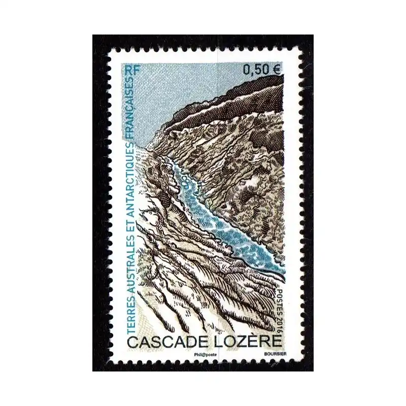 Timbre TAAF n°767 Cascade Lozère Artisanat