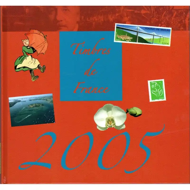 Gros Lot Le Livre des Timbres France 2005 - complet + étui + timbres neufs