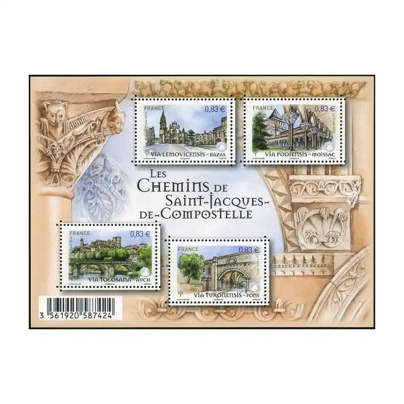 France Feuillet n°4838 Les chemins de Saint-Jacques-de-Compostelle Meilleur Choix