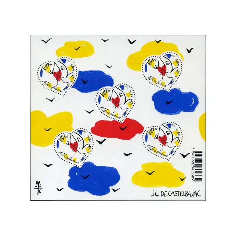 Marque France Bloc Feuillet n°136 Coeur de Castelbajac