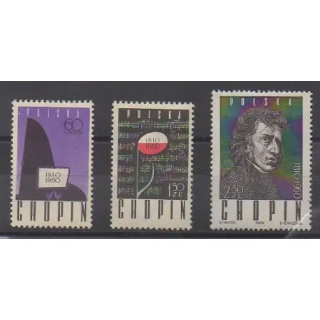 Pologne - 1960 - No 1023/1025 - Musique Achat Immédiat