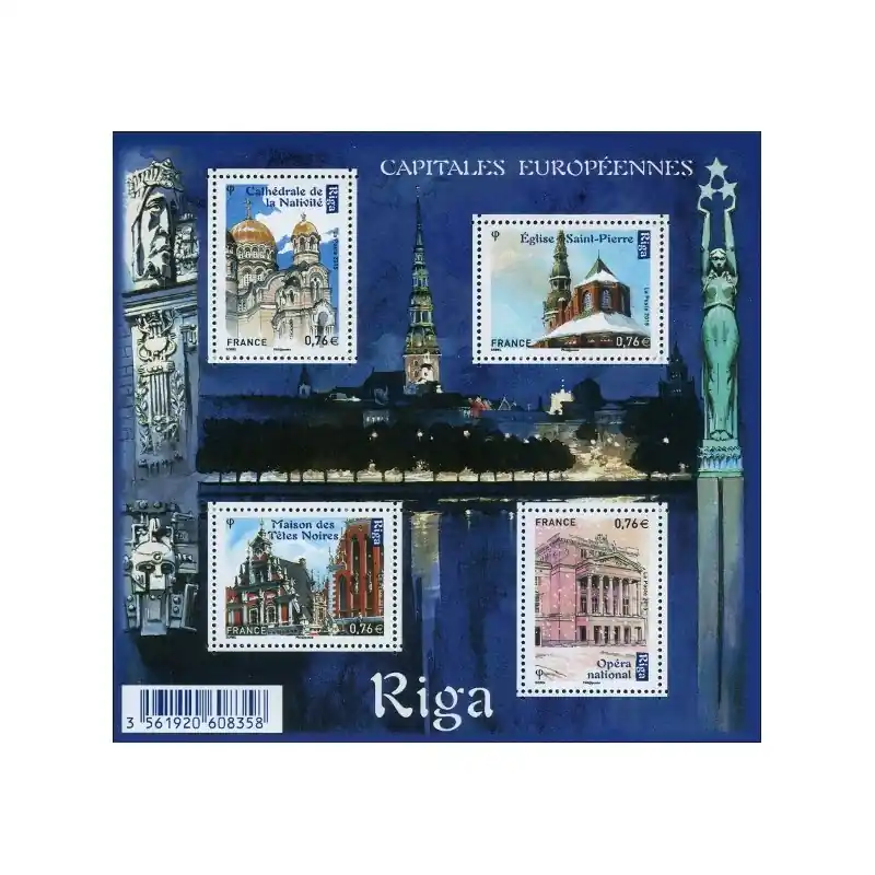 Livraison Gratuite France Feuillet n°4938 Capitales européennes. Riga (Lettonie)