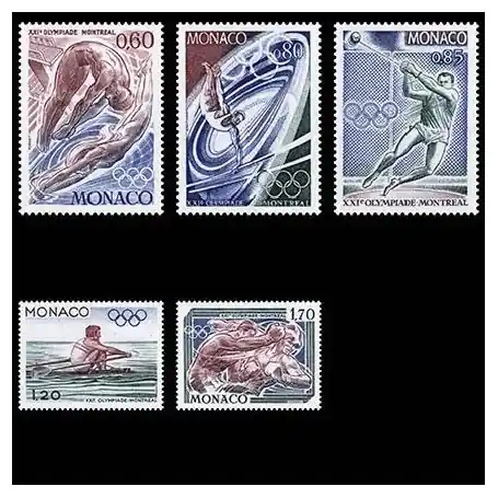 Timbre de collection de Monaco N° 1057/61 neuf sans charnière Nouveauté