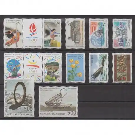 Andorre - Année complète - 1992 - No 413/424 Top Qualité