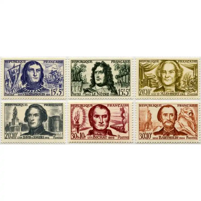Marque Timbre France N°1207 à 1212 Célébrités Neuf **