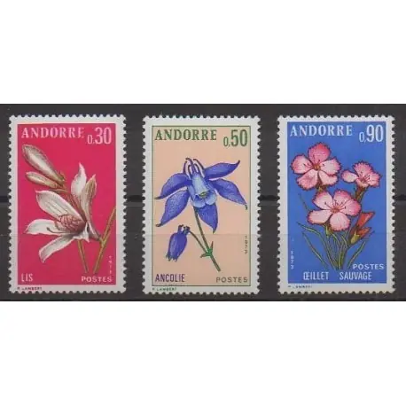 Vente Flash Andorre - 1973 - No 229/231 - Fleurs