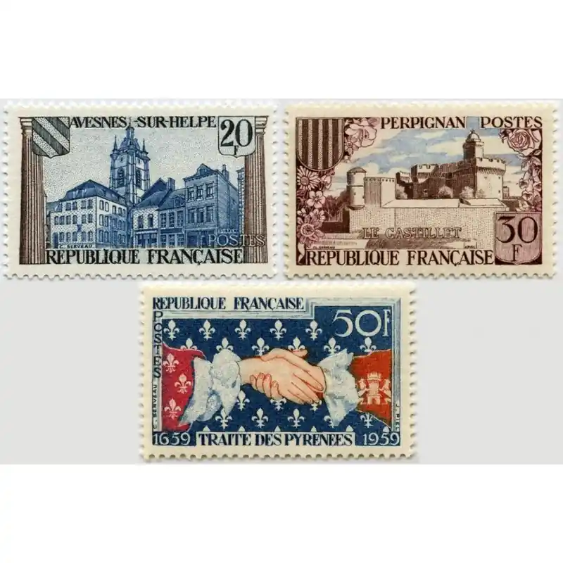 Promotion Saisonnière Timbre France N°1221 à 1223 Tricentenaire du traité des Pyrénées Neuf **