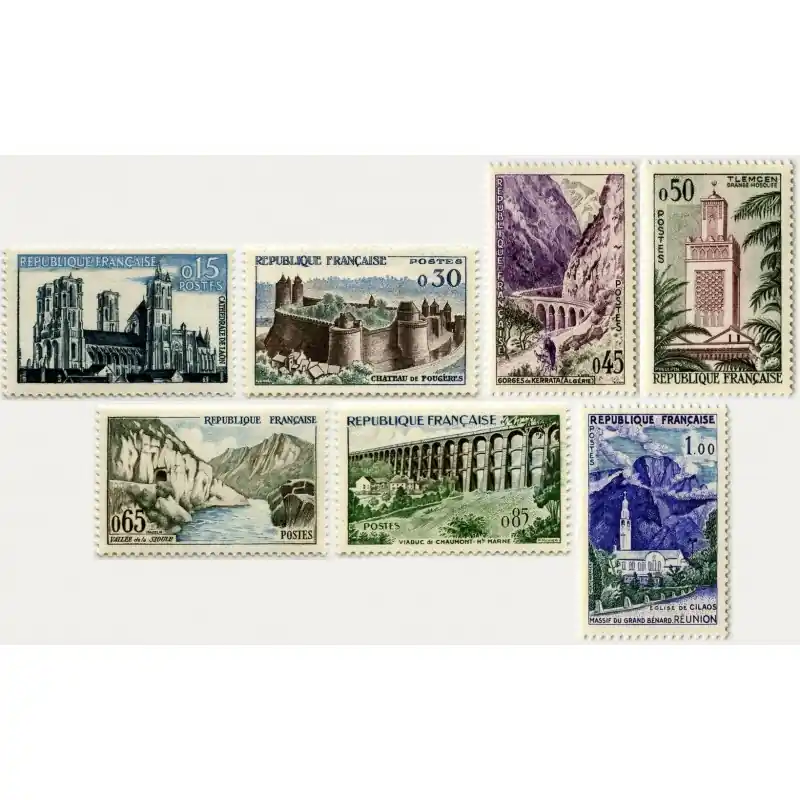 Jusqu’à Épuisement Des Stocks Timbre France N°1235 à 1241 Série touristique Neuf **