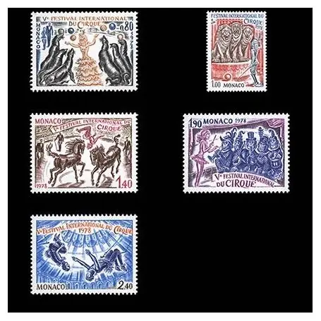 Édition Limitée Timbre de collection de Monaco N° 1167/71 neuf sans charnière