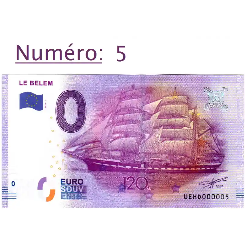 Billet touristique 0 € N°5 - Le Belem 120 ans Expédition Rapide