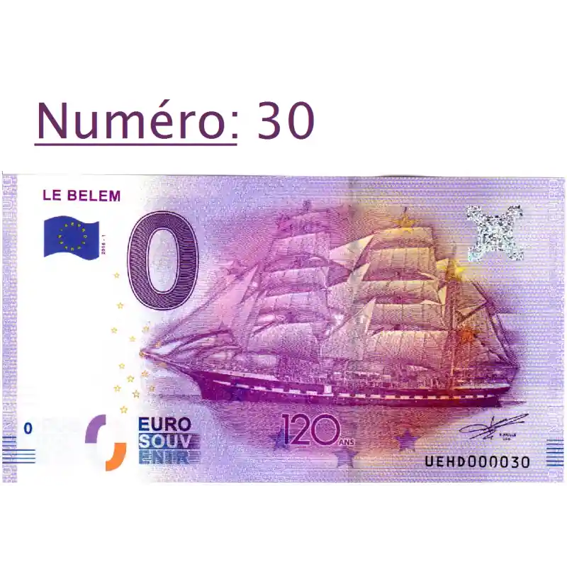 Nouvelle Collection Billet touristique 0 € N°30 - Le Belem 120 ans