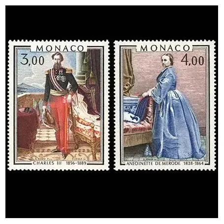 Timbre de collection de Monaco N° 1196/97 neuf sans charnière Prix Réduit