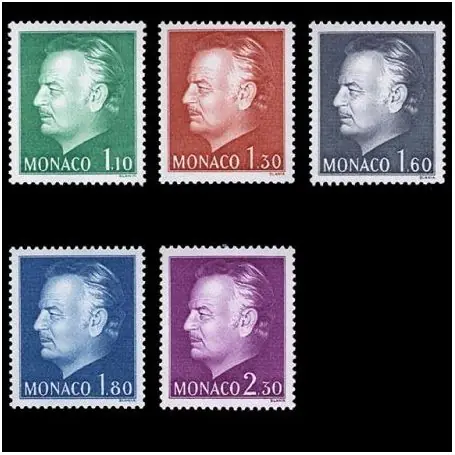 Timbre de collection de Monaco N° 1209/13 neuf sans charnière Dernier Modèle