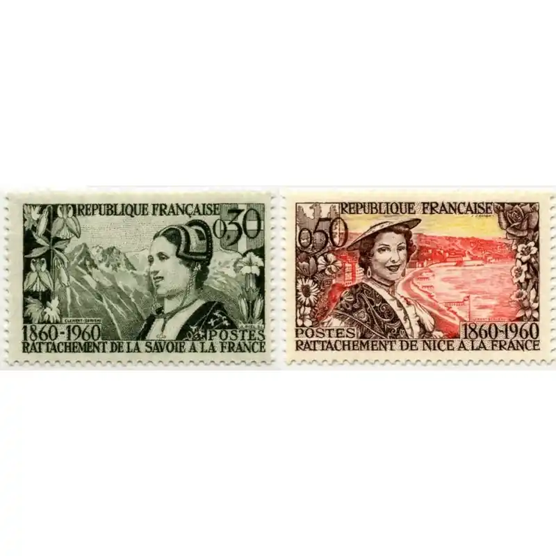 Timbre France N°1246 et 1247 Duché de Savoie et du comté de Nice Neuf ** Acheter Direct