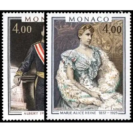 Timbre de collection de Monaco N° 1245/46 neuf sans charnière Certifié