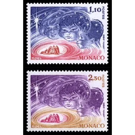 Réduction Timbre de collection de Monaco N° 1249/50 neuf sans charnière