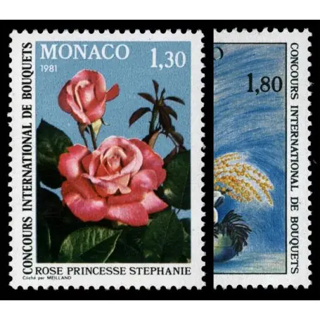 Timbre de collection de Monaco N° 1251/52 neuf sans charnière Haute Qualité