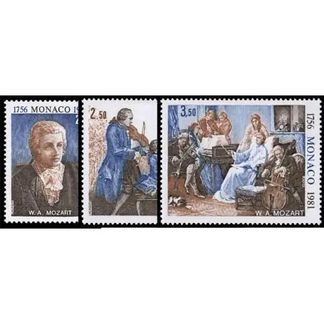 Paiement Sécurisé Timbre de collection de Monaco N° 1270/72 neuf sans charnière