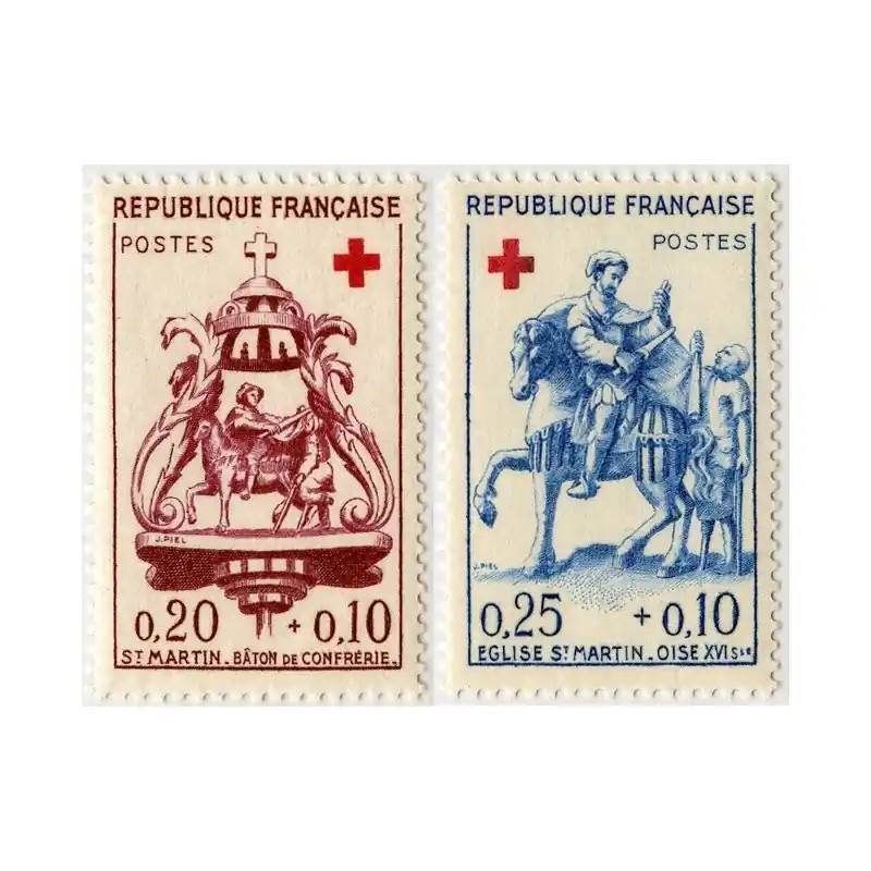 Expédition Rapide Timbre France N°1278 et 1279 Au profit de la Croix-Rouge Neuf **