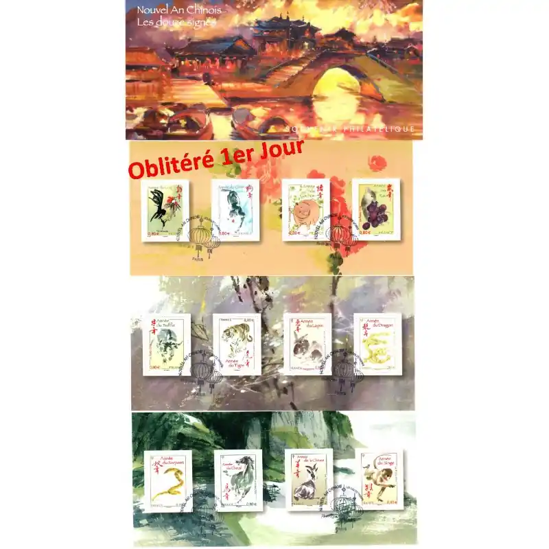 Bloc Souvenir n°123 oblitéré 1er jour - Nouvel An Chinois, Les douze signes Réduction