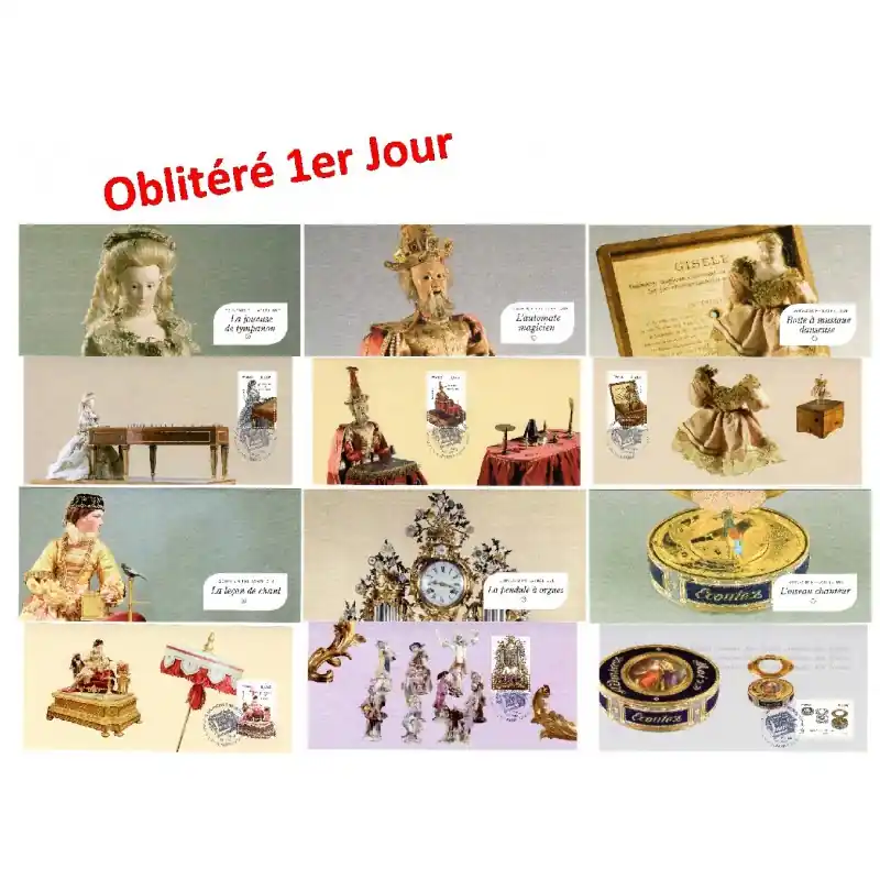 Blocs Souvenirs n°116 à 121 oblitéré 1er jour - Les boites à musique Livraison Mondiale