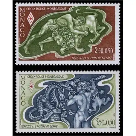 Timbre de collection de Monaco N° 1288/89 neuf sans charnière Top Vente