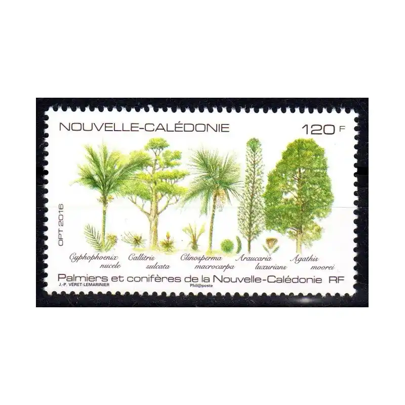 Timbre Nouvelle Calédonie n°1269 Palmiers et conifères Édition Limitée