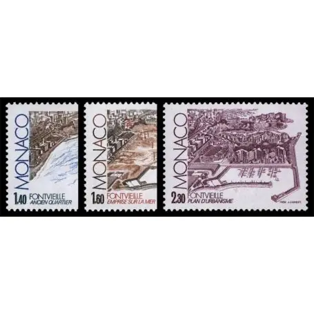 Timbre de collection de Monaco N° 1324/26 neuf sans charnière Authentique