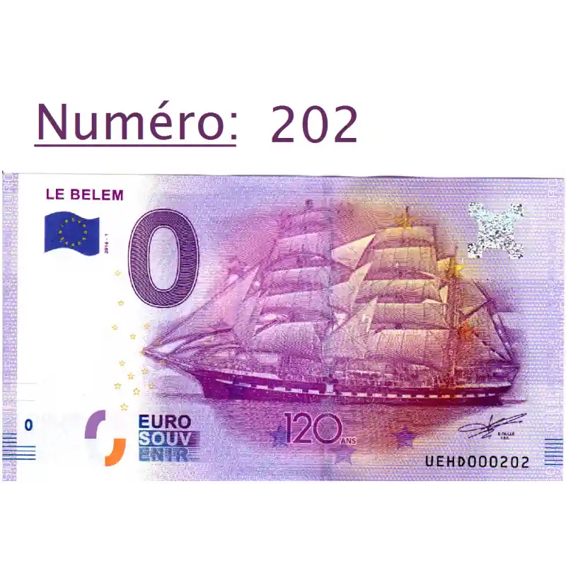 Billet touristique 0 € N°202 - Le Belem 120 ans Prix Réduit
