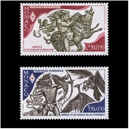 Timbre de collection de Monaco N° 1342/43 neuf sans charnière Original