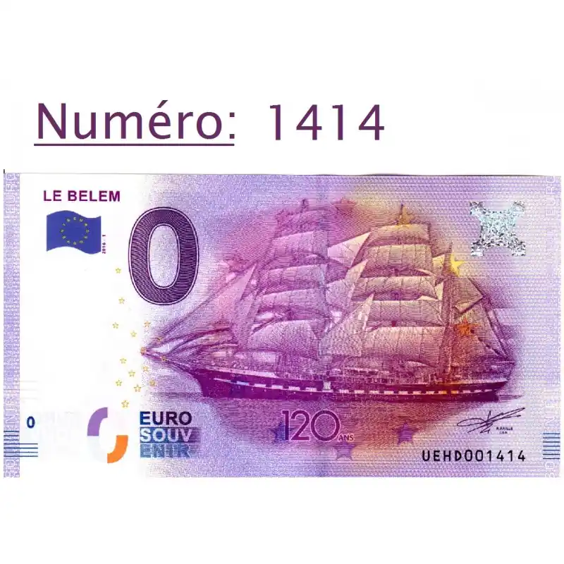 Billet touristique 0 € N°1414 - Le Belem 120 ans Haute Qualité