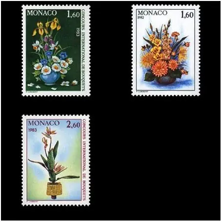 Timbre de collection de Monaco N° 1349/51 neuf sans charnière Dernière Chance