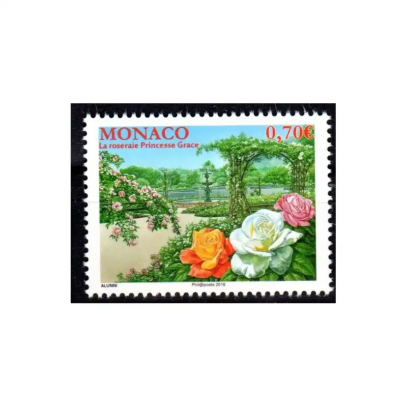 Timbre Monaco n°3020 Roseraie Princesse Grace Commande En Gros