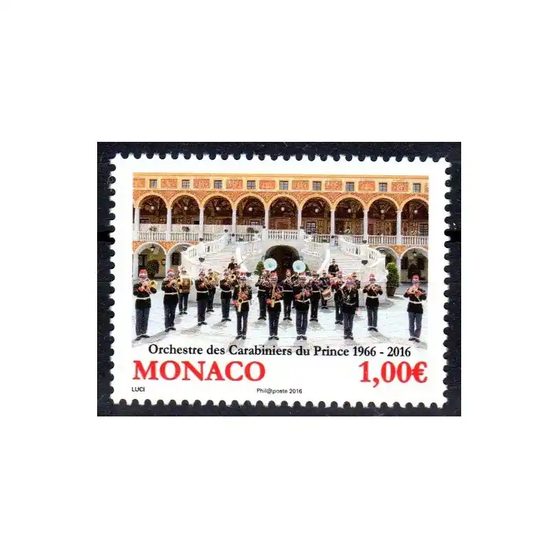 Timbre Monaco n°3027 50 ans de l'orchestre des carabiniers du Prince Artisanat