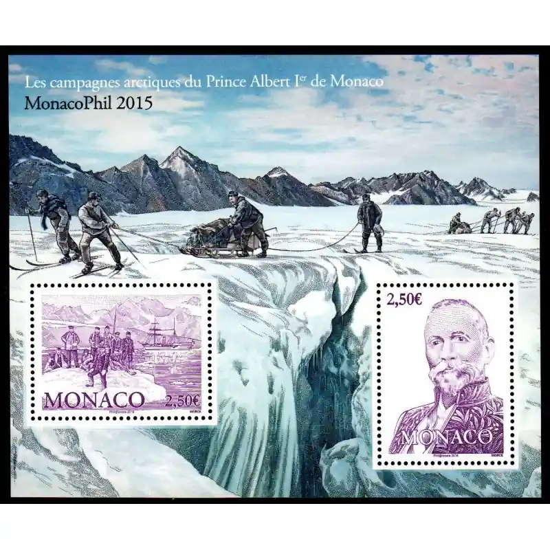 Timbre Monaco n°3008 et 3009 Bloc MonacoPhil 2015 Offre Exclusive