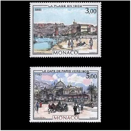 Timbre de collection de Monaco N° 1385/86 neuf sans charnière Paiement Sécurisé