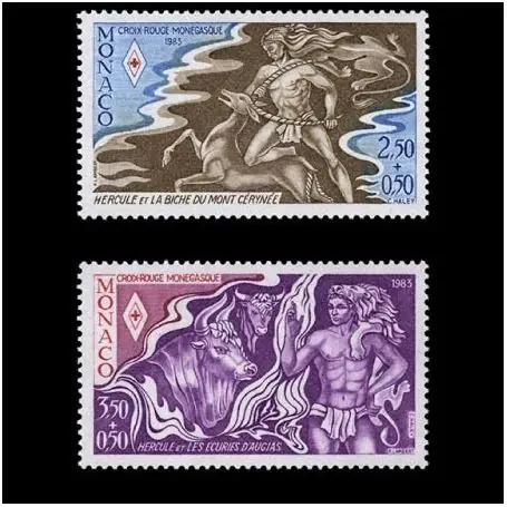 Authentique Timbre de collection de Monaco N° 1387/88 neuf sans charnière