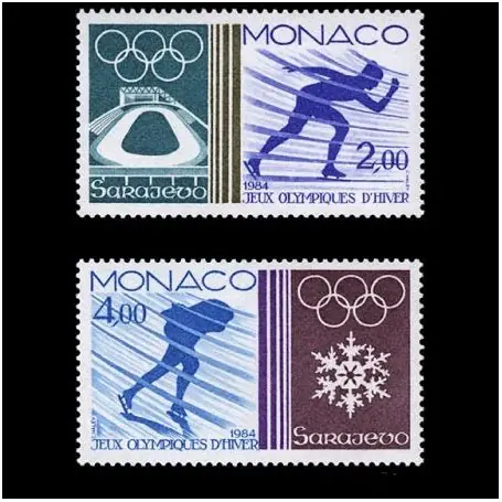 Paiement Sécurisé Timbre de collection de Monaco N° 1416/17 neuf sans charnière