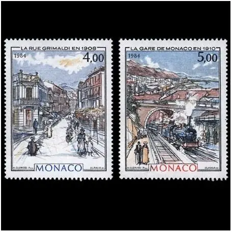 Timbre de collection de Monaco N° 1433/34 neuf sans charnière Livraison Gratuite