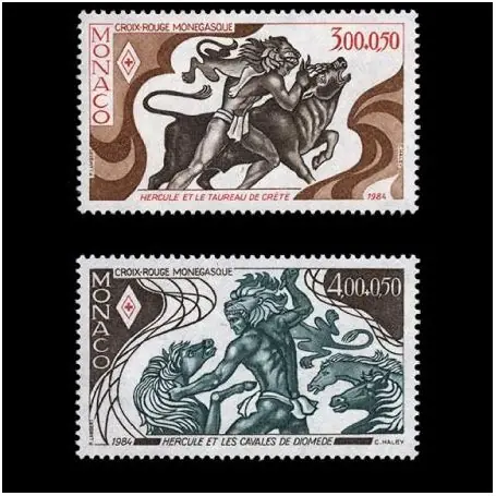 Timbre de collection de Monaco N° 1435/36 neuf sans charnière Vente Flash