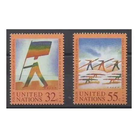 Nations Unies (ONU - New-York) - 1998 - No 773/774 - Droits de l'Homme Édition Limitée